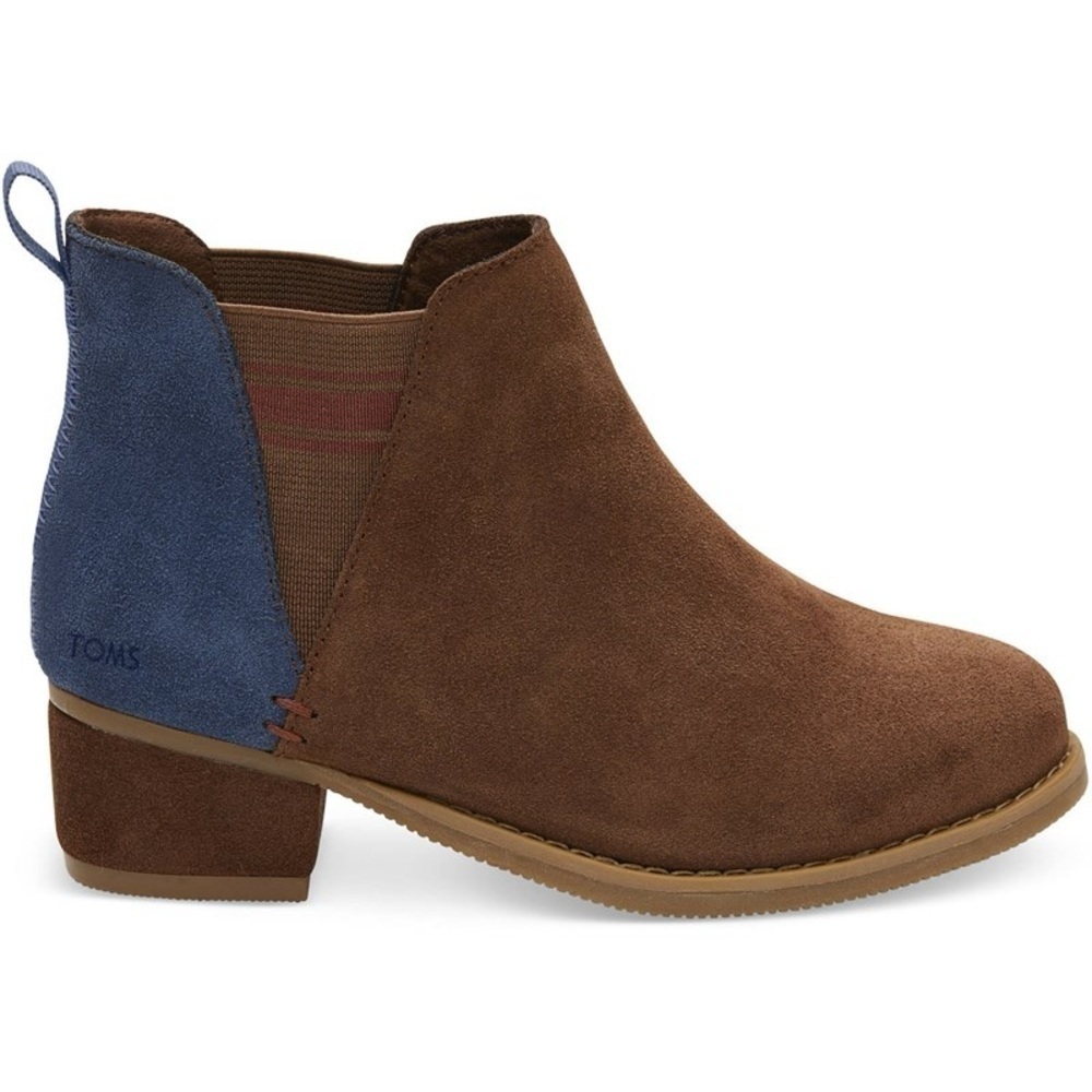 Toms Brown and Blue Esme Suede Booties 6